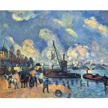 the-seine-at-bercy-1878 Poster Canvas Movie Film Print A0 A1 A2 A3 A4 A5 A6 Art