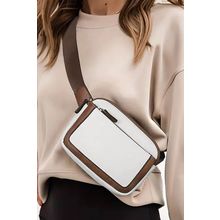 White Adjustable Strap Mini PU Leather Crossbody Bag
