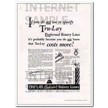 AMERICAN CABLE COMPANY 1934 Tru-Lay Preformed Rotary Line vintage ad