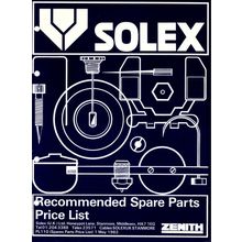 Solex Zenith Carburetter Parts Price List 1982 PDF