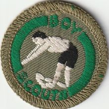 Scout Badges UK Pre 67 - Scout Proficiency - Swimmer - Hessian Back (PF20)