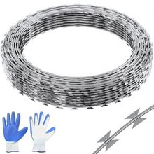 Razor Wires, 246 ft Razor Barbed Wire, 5 Rolls Razor Wire Fencing Razor Fenc...