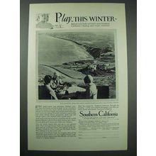 1928 Southern California Tourism Ad - Play this Winter
