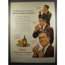 1952 Calvert Reserve Whiskey Ad - Will Pay to Compare
