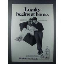 1971 Ballantine's Scotch Ad - Loyalty Begins At Home