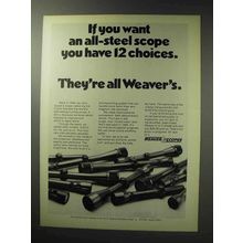1971 Weaver Scopes Ad - All-Steel 12 Choices
