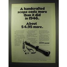 1971 Weaver Scopes Ad - Handcrafted Costs More