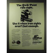 1971 Weaver Qwik-Point Rifle Sight Ad - Fast Enough