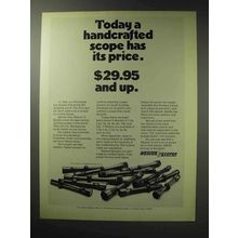 1971 Weaver Scopes Ad - Handcrafted Has Its Price