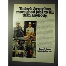 1973 U.S. Army Ad - More Good Jobs to Fill