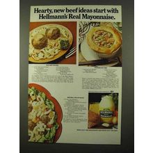 1975 Hellmann's Mayonnaise Ad - Mini Beef Rounds