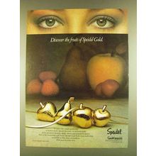 1980 Speidel 14K Gold Pear, Apple, Cherry Pendant Ad