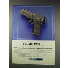 1991 Sigarms Sig P228 Pistol Ad - High Contrast Sights
