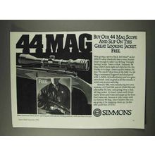 1991 Simmons 44 Mag Scope Ad - Slip on this Jacket