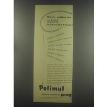 1954 Dunlop Polimul Ad - What's putting the plus in Emulsion paints?