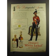 1944 Dewar's White Label and Victoria Vat Scotch Ad - For distinguished service