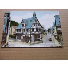 RATHAUS, RHENS AM RHEIN, GERMANY used vintage postcard RP 1971 pm #