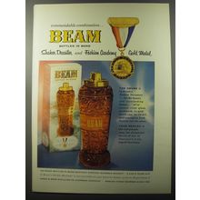 1953 Beam Bottled in Bond Bourbon Ad - Commendable Combination