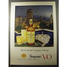 1953 Seagram's V.O. Whisky Advertisement - Known by the company it keeps