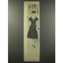 1956 Bonwit Teller Abe Schrader Dress Advertisement - Cape-Collar Miracle