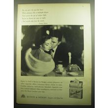 1957 Benson & Hedges Cigarettes Ad - Fly not yet - 'tis just the hour