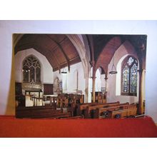 INTERIOR, THE PARISH CHURCH, BLADON, OXFORD , unused vintage postcard #