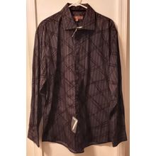 New Men’s Black Pronto Uomo Dress Shirt (Sz 2XL)