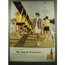 1960 Rheingold Beer Ad - You hear it everywhere: My Beer is Rheingold