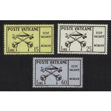Vatican Vacant See St Peter's Keys 3v 1958 MNH SG#279-281 Sc#247-249