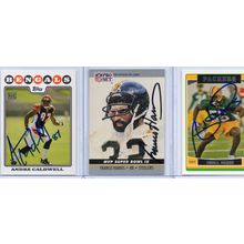 Autographed 3 Card Lot with Franco Harris Signed