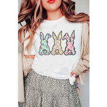 White Easter Bunny Graphic Crewneck Tee