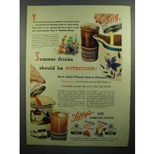 1943 Libby's Tomato & Pineapple Juice Ad - Nutritious