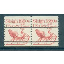 1900a 5.2c Sleigh Fine MNH Dry Gum Pair PreCnx G0827