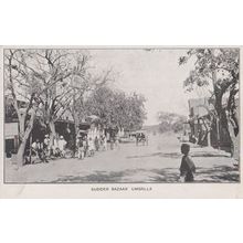 Sudder Bazaar Umballa Antique India Postcard