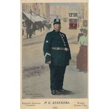 PC Stephens Europe's Heaviest Policeman Leics Bus Rare Postcard