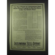 1913 Lackawanna Steel Company Ad - Sheet Piling