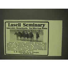 1913 Lasell Seminary Ad - Horses