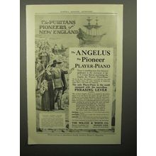 1913 Angelus Pioneer Player Piano Ad - Puritans