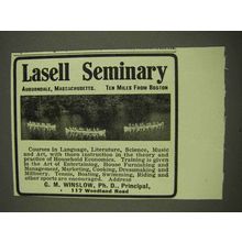 1913 Lasell Seminary Ad - Canoeing