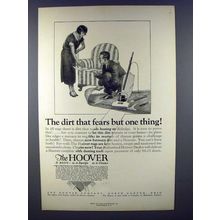 1925 Hoover Vacuum Cleaner Ad - Dirt Fears One Thing