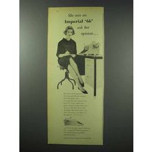 1959 Imperial 66 Typewriter Ad - Ask Her Opinion