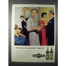 1959 Martini & Rossie Vermouth Ad - Secret of Martinis?