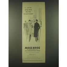 1959 Moss Bros Fashion Ad - Very good people