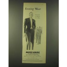 1959 Moss Bros Evening Wear Ad - Evening Wear Dinner suits and tails for sale