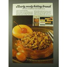 1972 Hormel Bacon and Mary Kitchen Hash Ad