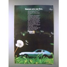 1974 Datsun Car Ad - Datsun Sets You Free!