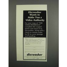 1983 Discwasher Video Reference Ad - Authority
