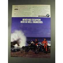 1992 BMW K75RT and K75S Motorcycles Ad - Escapism