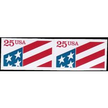 2475 25c U.S. Flag Fine MNH BPS Hor Pair V4808