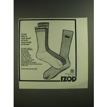 1974 Izod Socks Ad - If you like to look good all over Izod socks of Orlon